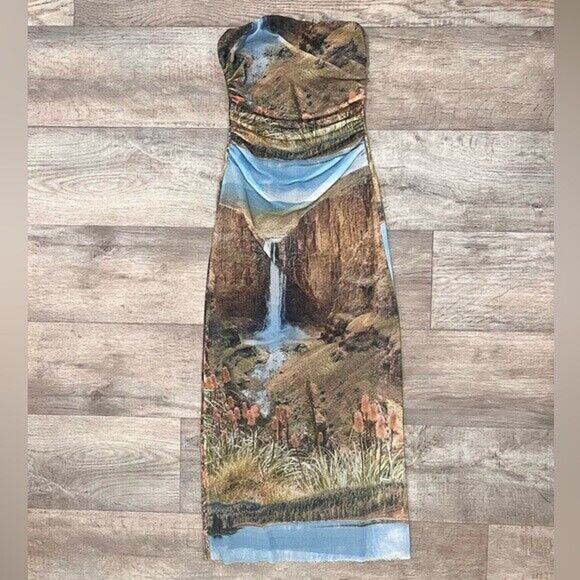 ZARA Blogger Fave!!! Strapless Fitted Print Dress NWT – Summer Glam 🌅 - Picture 15 of 16
